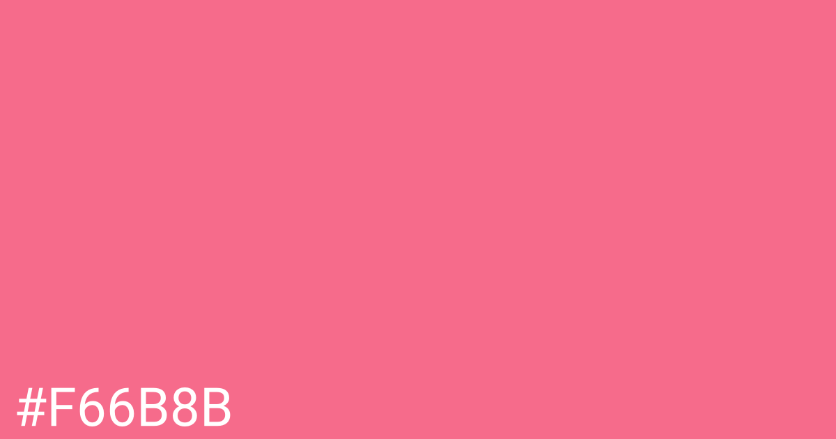 Hex color #f66b8b graphic