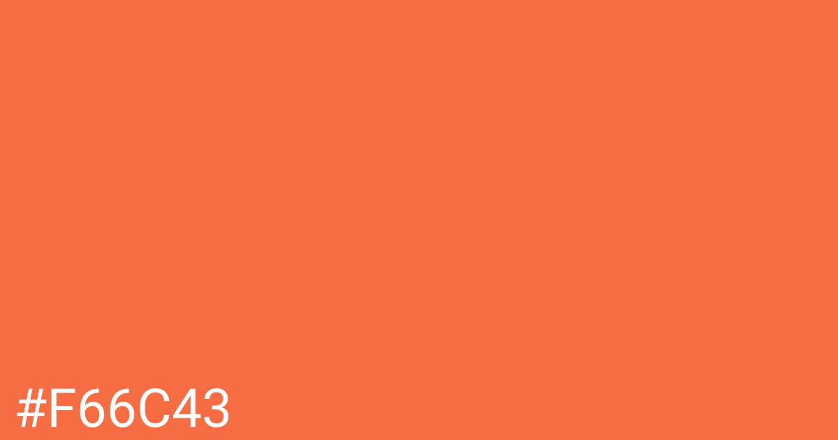 Hex color #f66c43 graphic