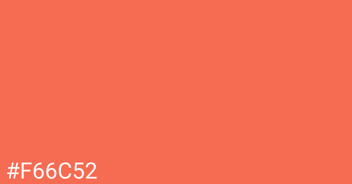 Hex color #f66c52 graphic