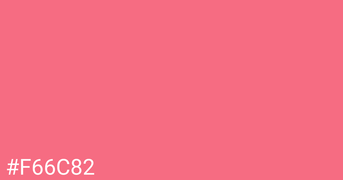 Hex color #f66c82 graphic