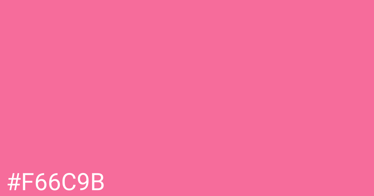 Hex color #f66c9b graphic