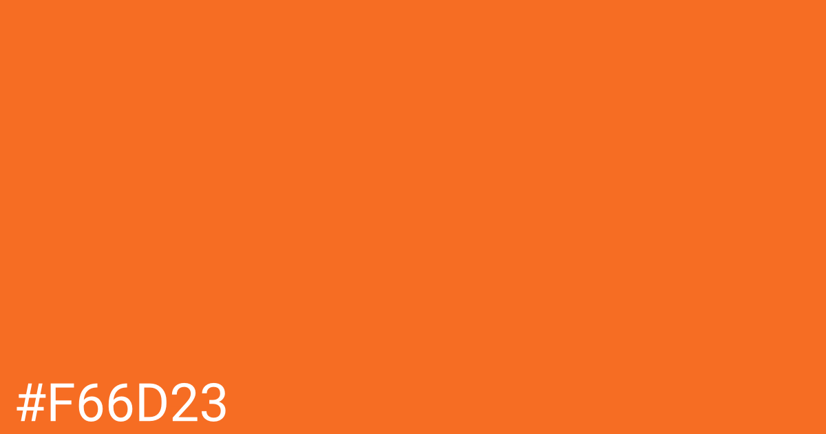 Hex color #f66d23 graphic