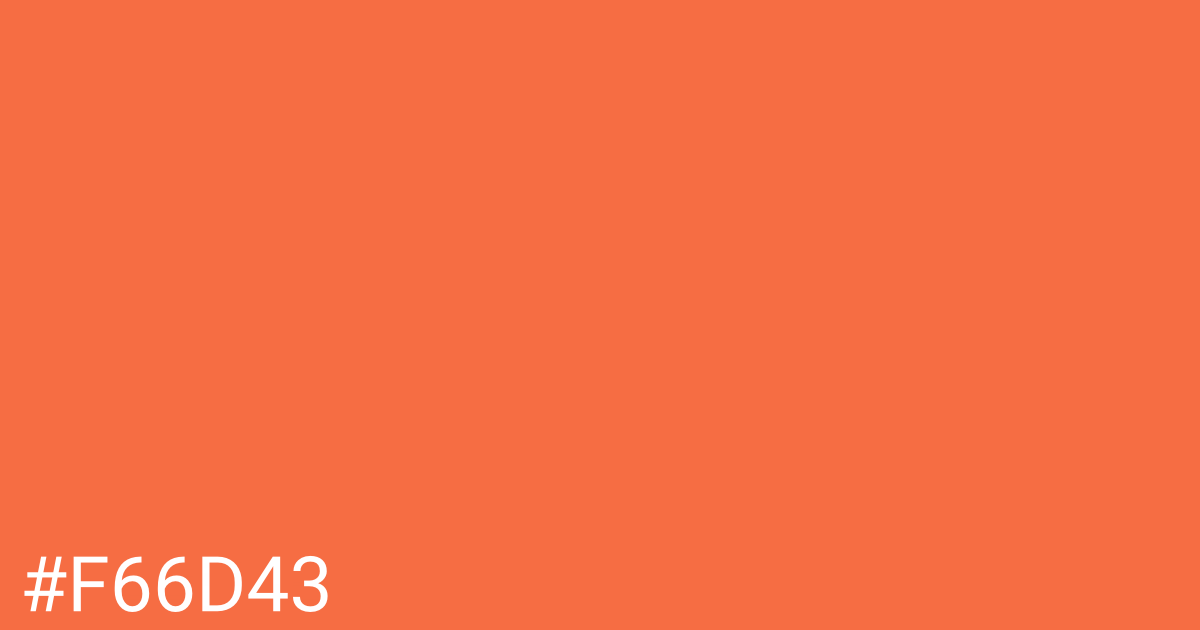 Hex color #f66d43 graphic