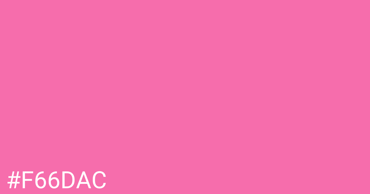 Hex color #f66dac graphic