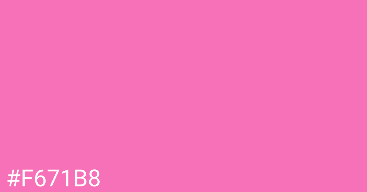 Hex color #f671b8 graphic