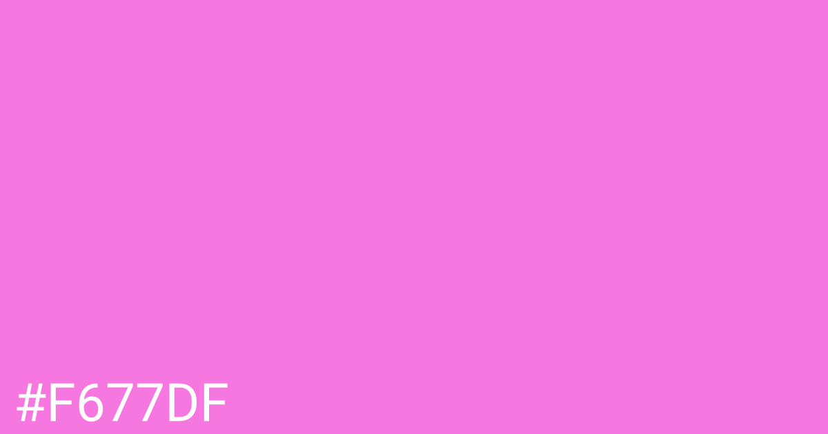 Hex color #f677df graphic