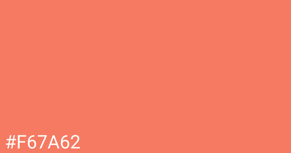 Hex color #f67a62 graphic