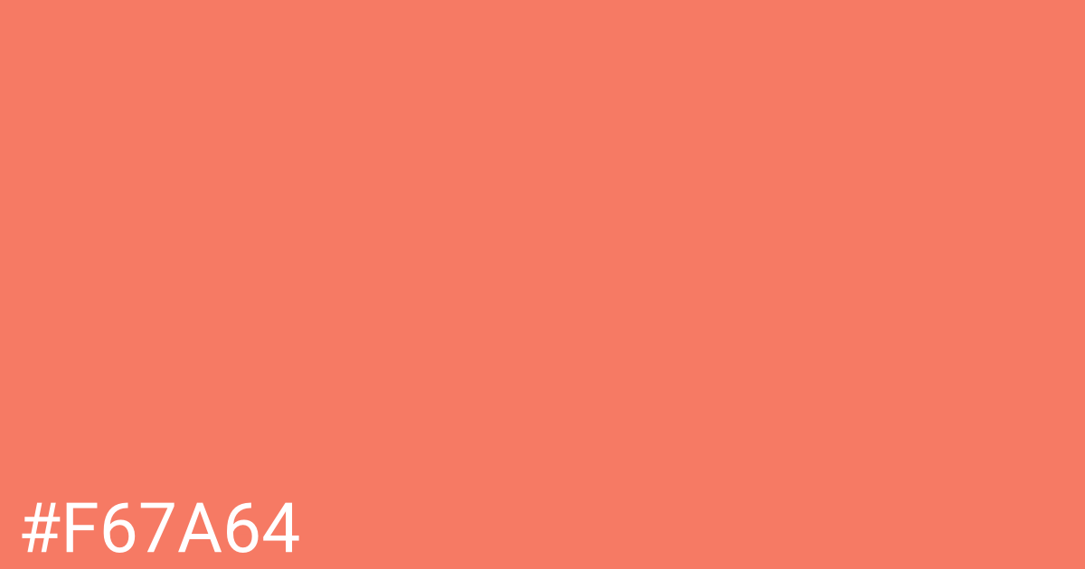 Hex color #f67a64 graphic