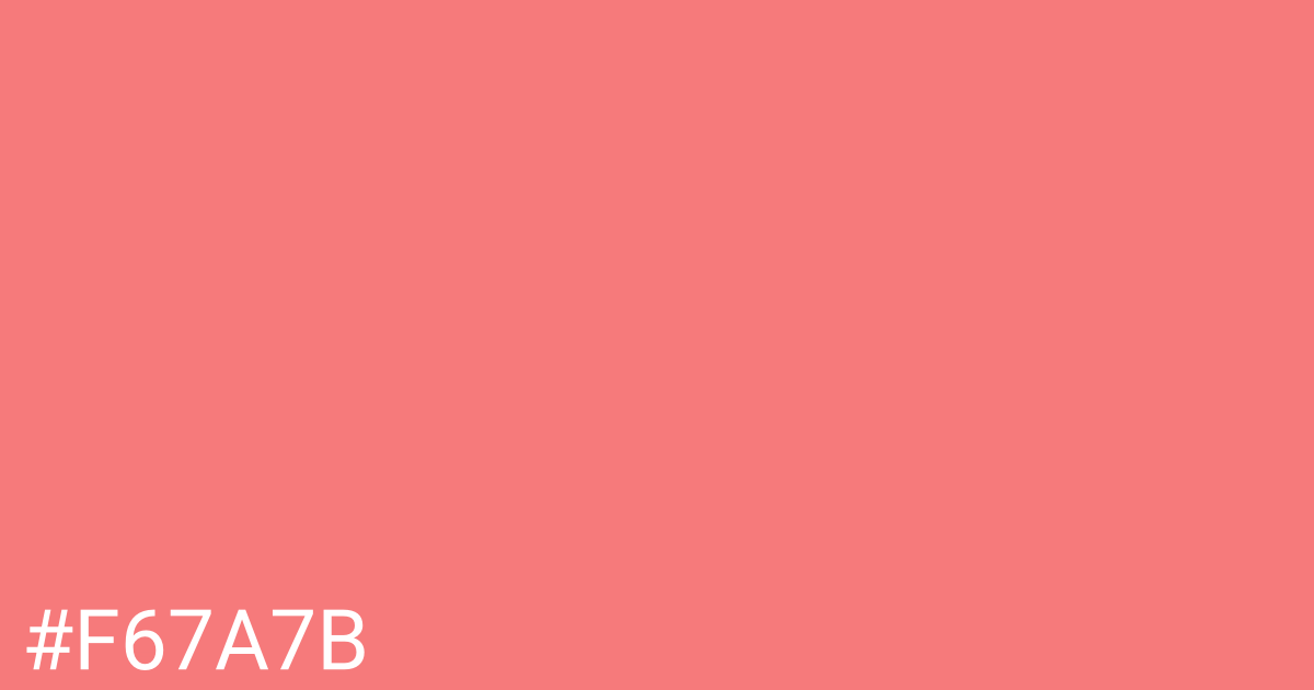 Hex color #f67a7b graphic