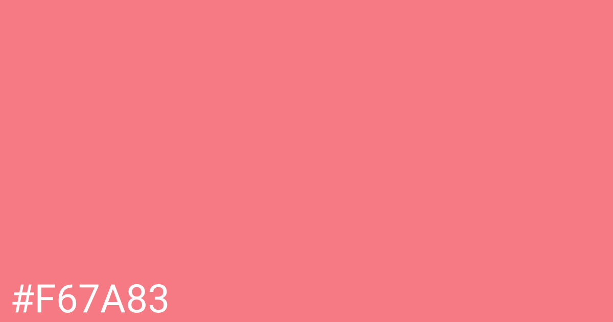 Hex color #f67a83 graphic