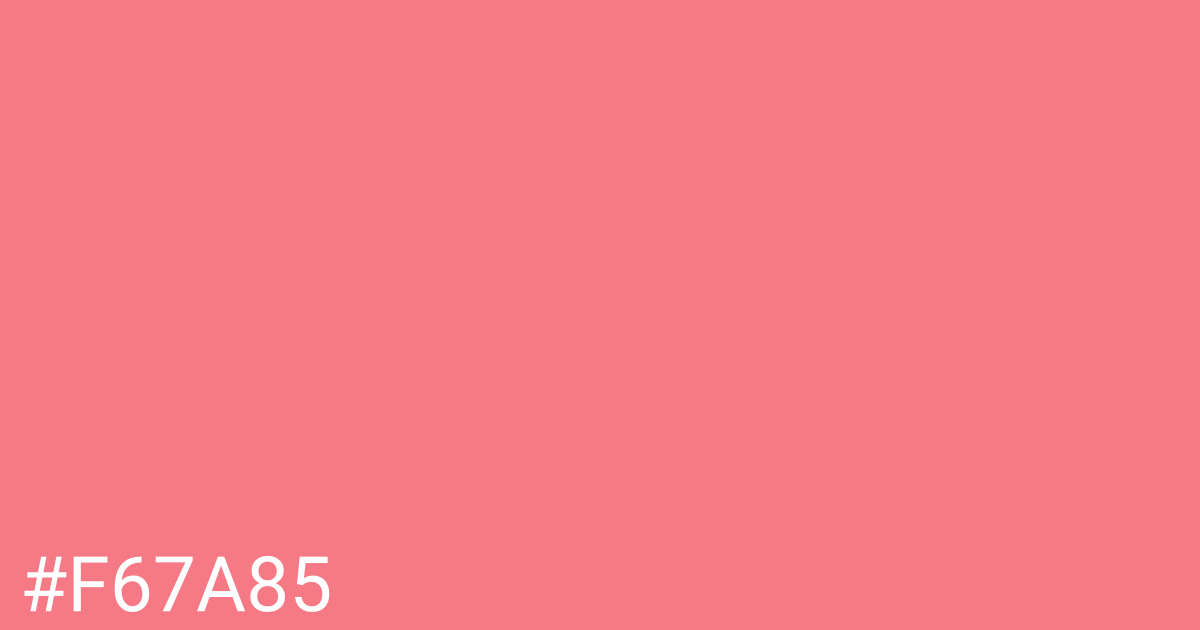 Hex color #f67a85 graphic