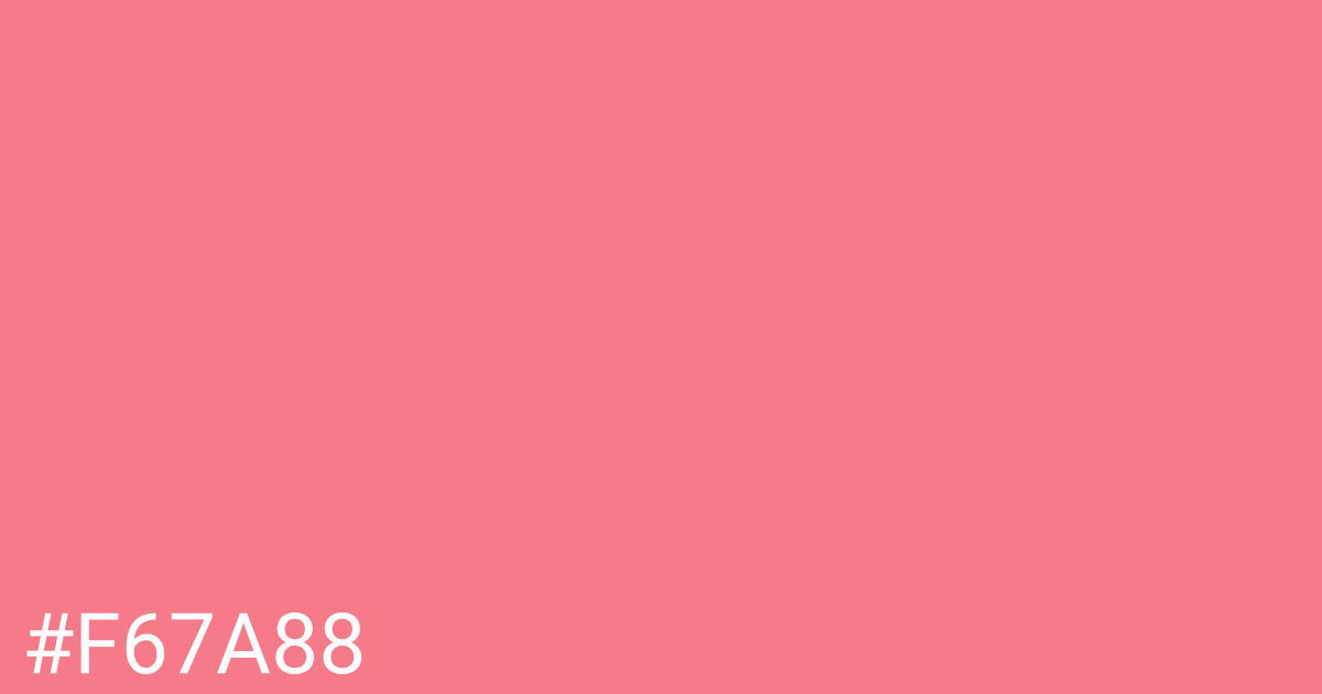 Hex color #f67a88 graphic