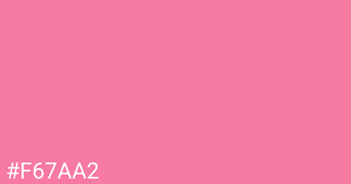 Hex color #f67aa2 graphic