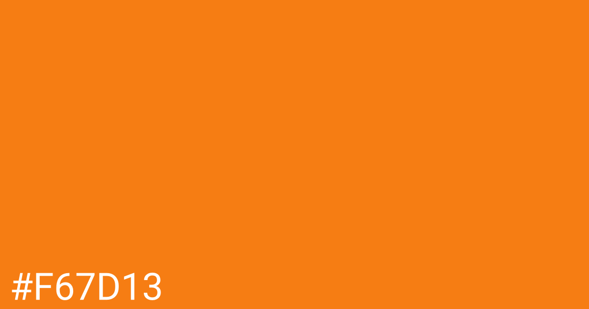 Hex color #f67d13 graphic