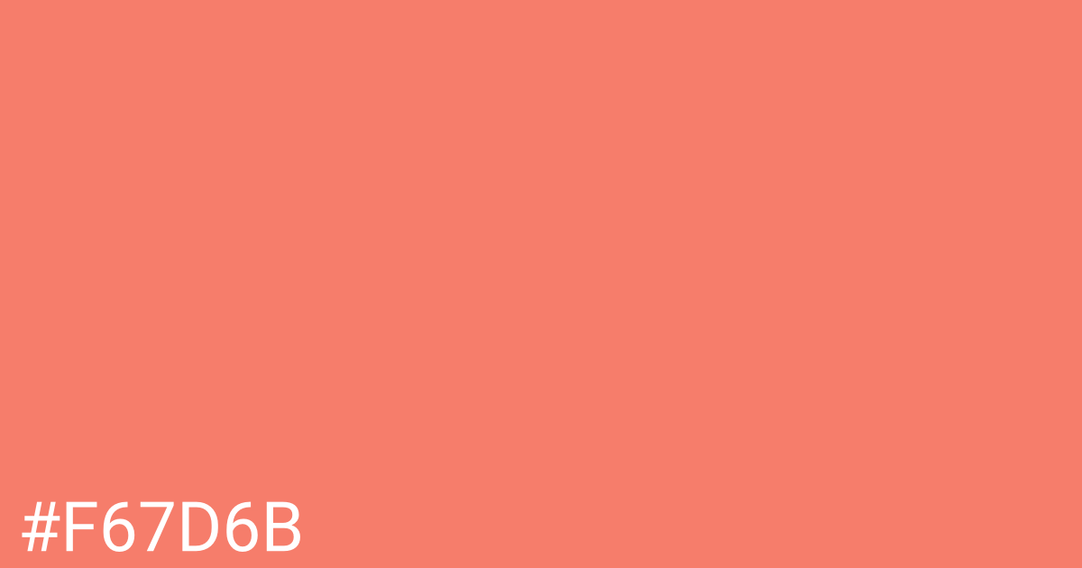 Hex color #f67d6b graphic