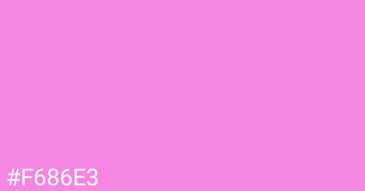 Hex color #f686e3 graphic