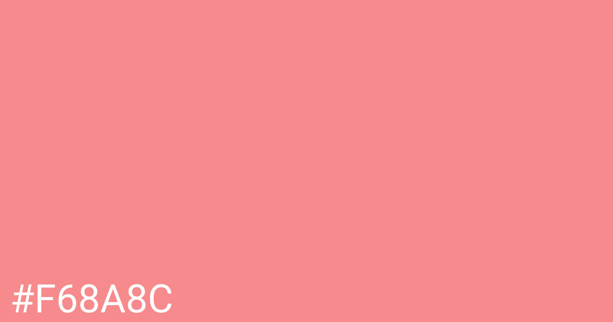 Hex color #f68a8c graphic