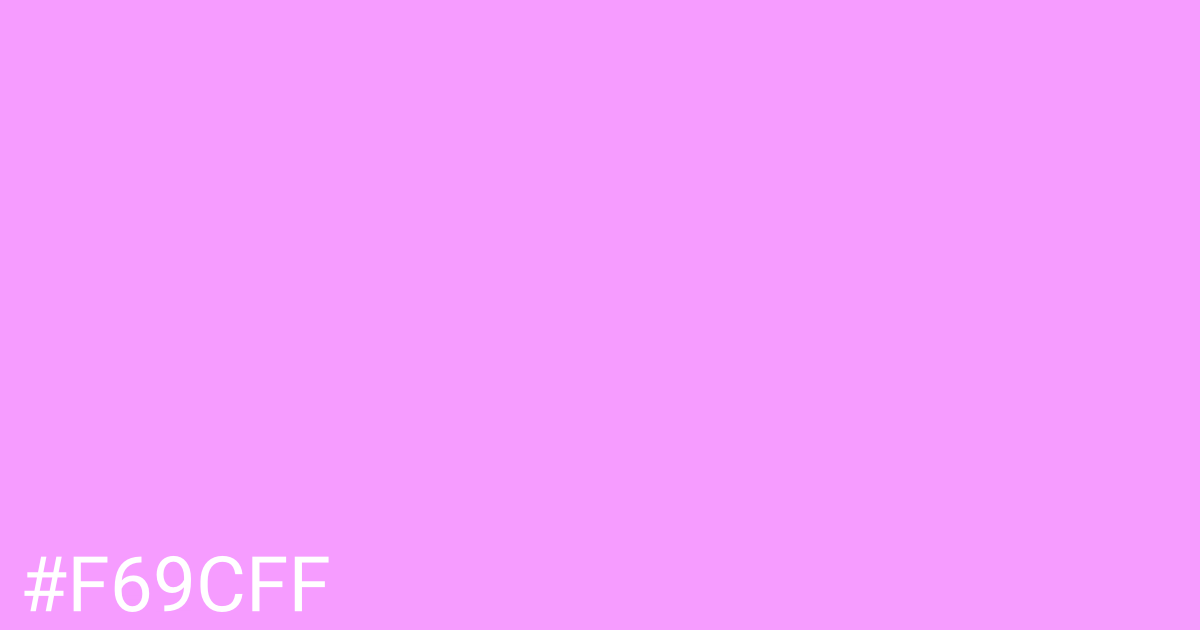 Hex color #f69cff graphic