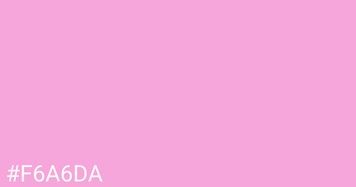 Hex color #f6a6da graphic