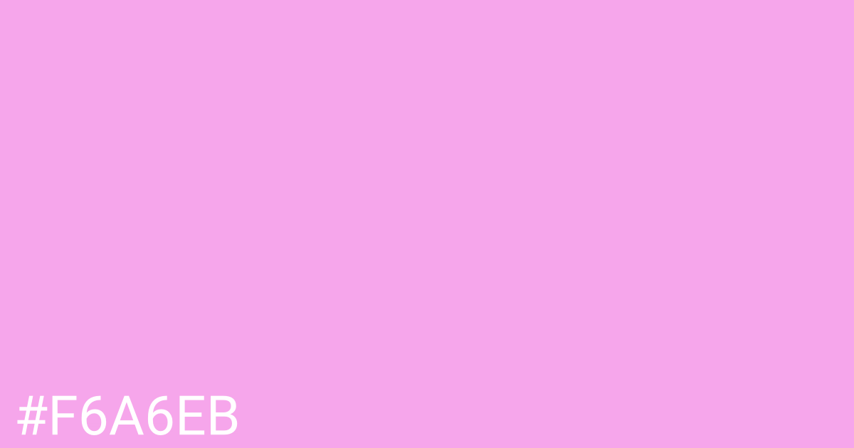 Hex color #f6a6eb graphic