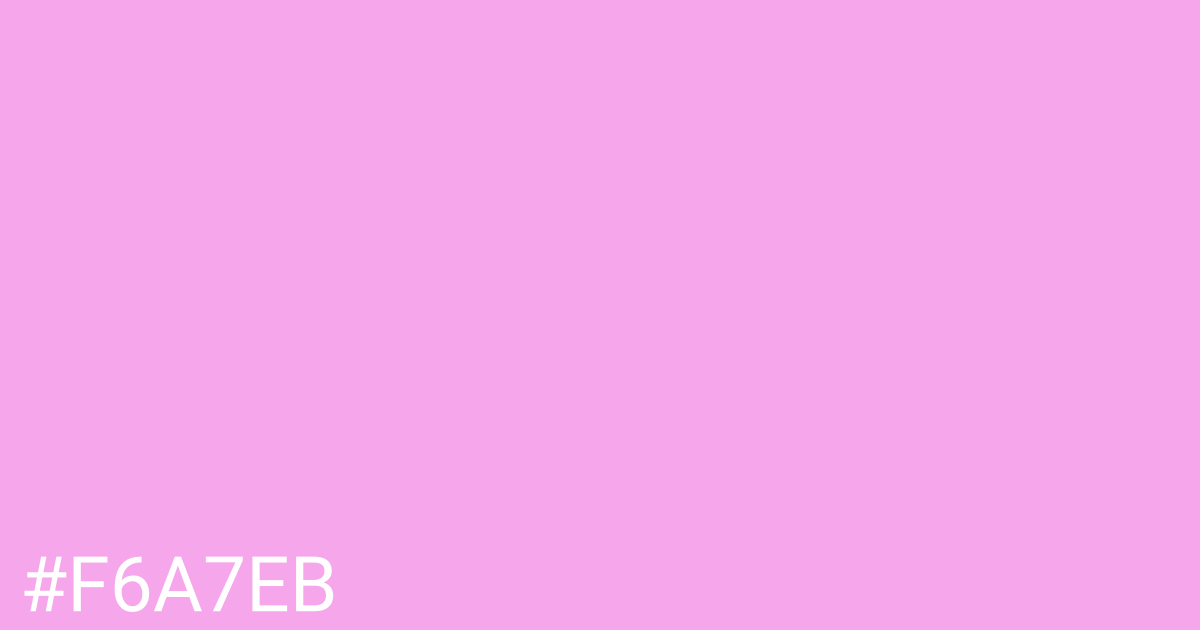 Hex color #f6a7eb graphic