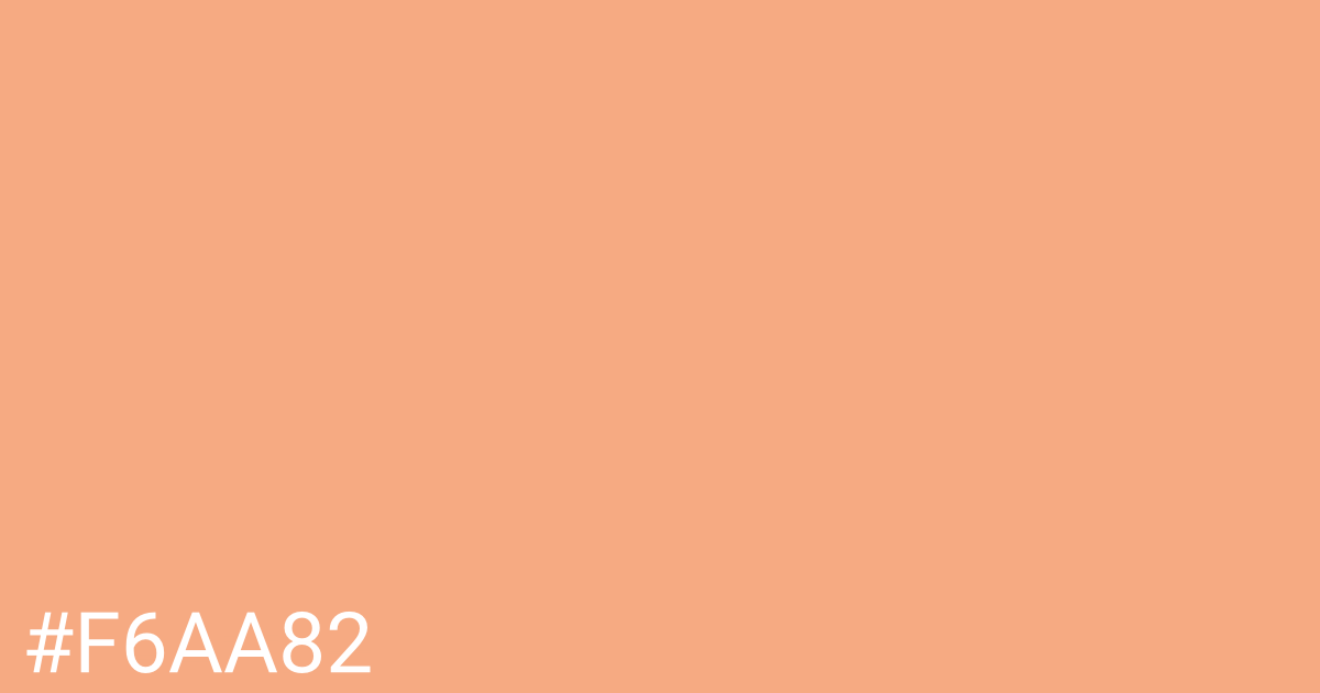 Hex color #f6aa82 graphic