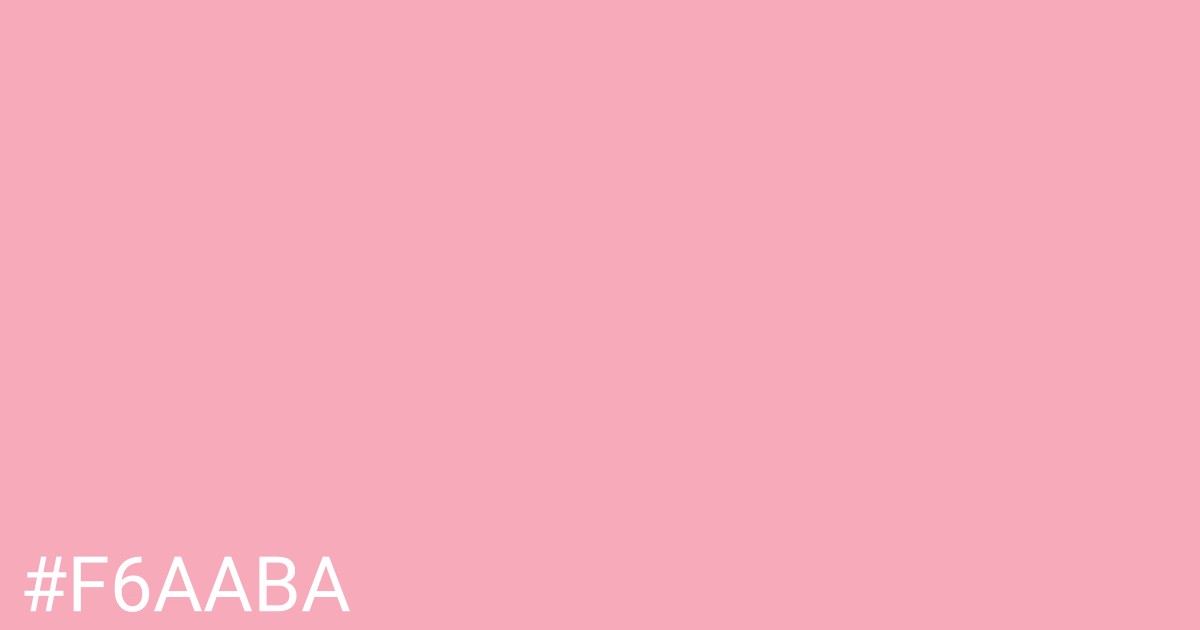 Hex color #f6aaba graphic