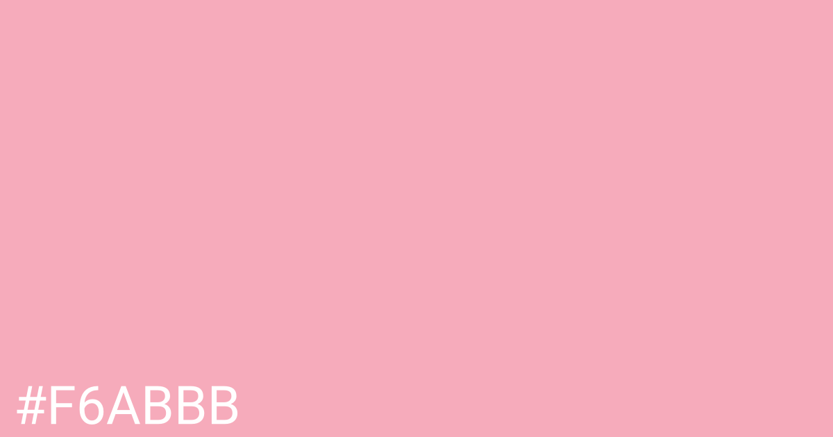 Hex color #f6abbb graphic