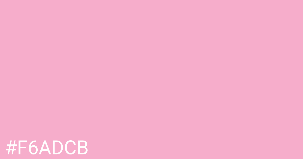 Hex color #f6adcb graphic