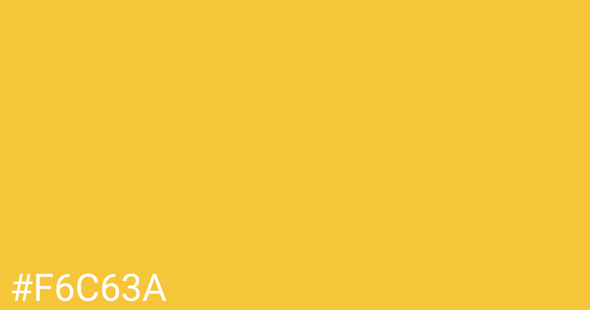 Hex color #f6c63a graphic