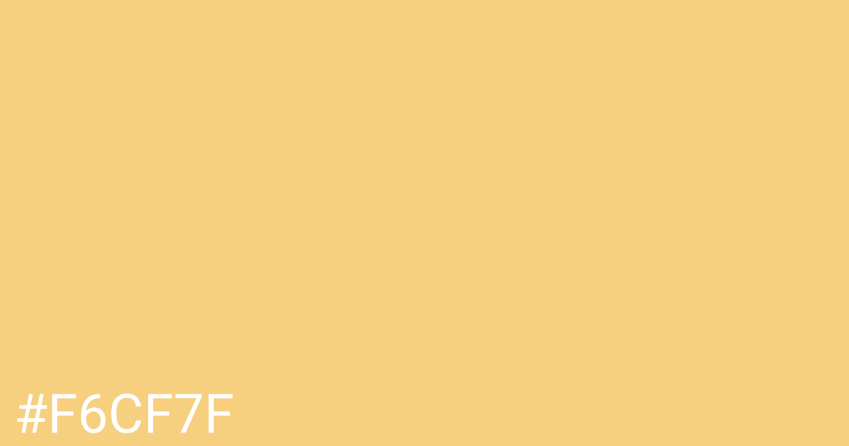 Hex color #f6cf7f graphic