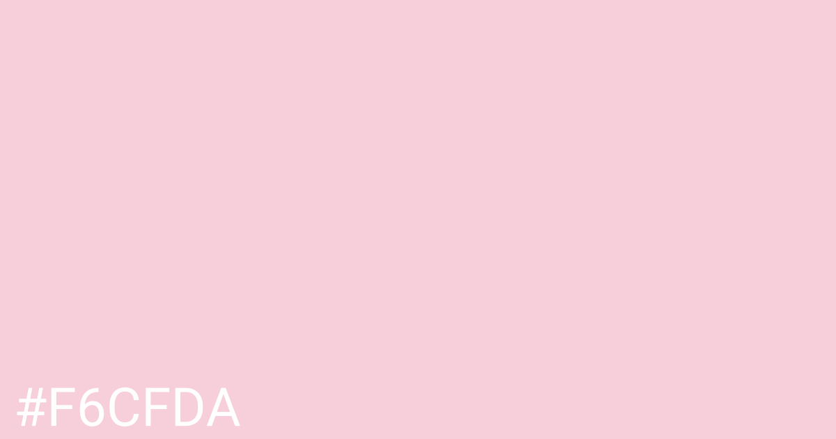 Hex color #f6cfda graphic