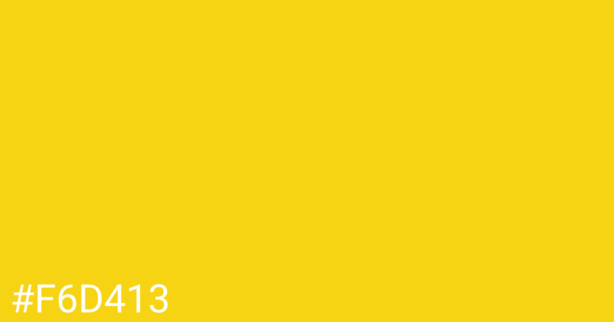 Hex color #f6d413 graphic