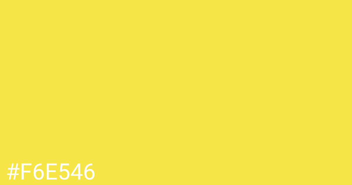 Hex color #f6e546 graphic