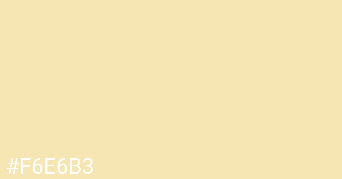 Hex color #f6e6b3 graphic