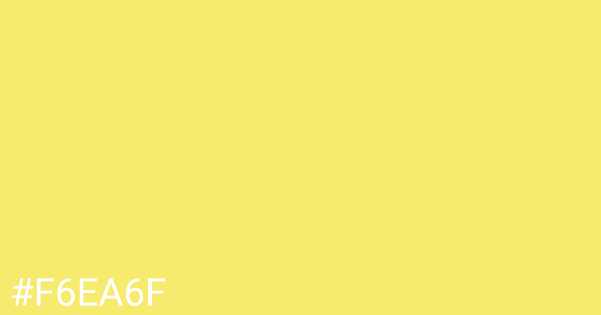 Hex color #f6ea6f graphic