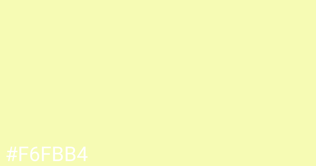 Hex color #f6fbb4 graphic