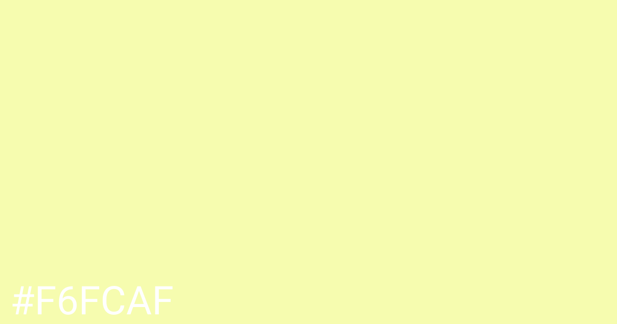 Hex color #f6fcaf graphic