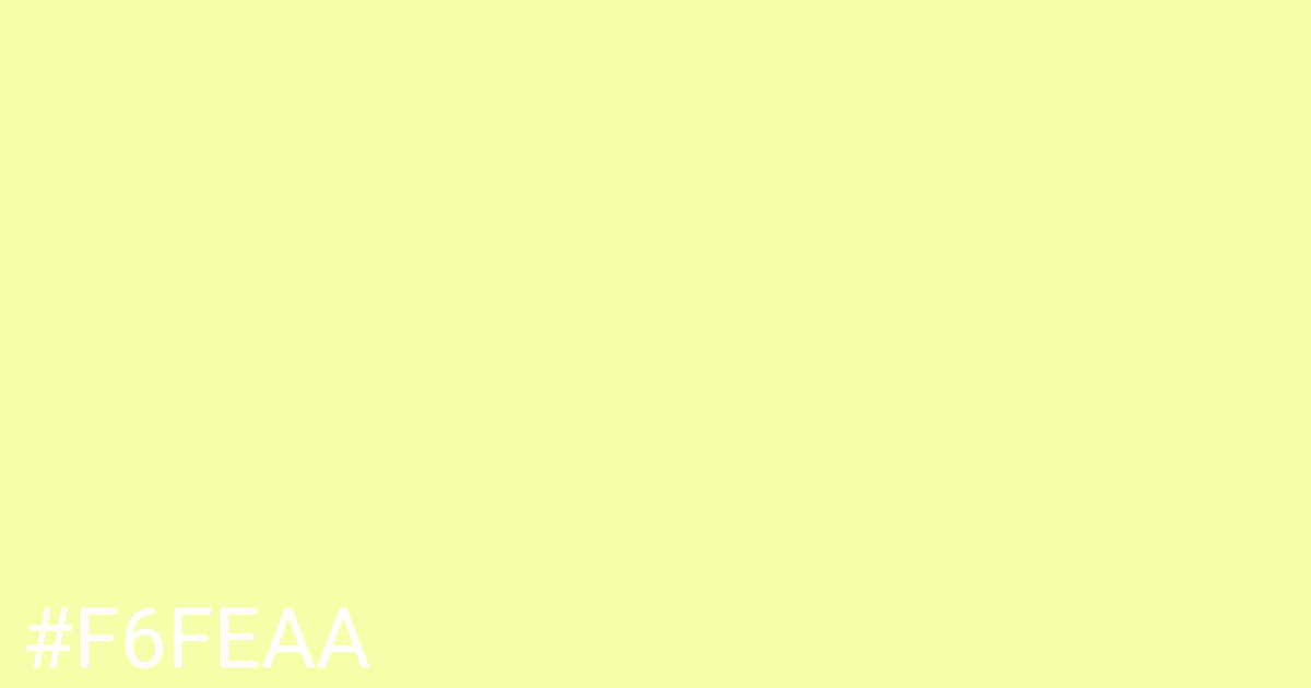 Hex color #f6feaa graphic