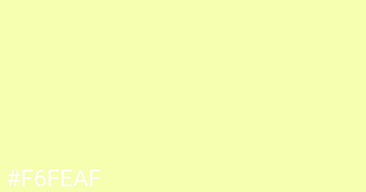 Hex color #f6feaf graphic