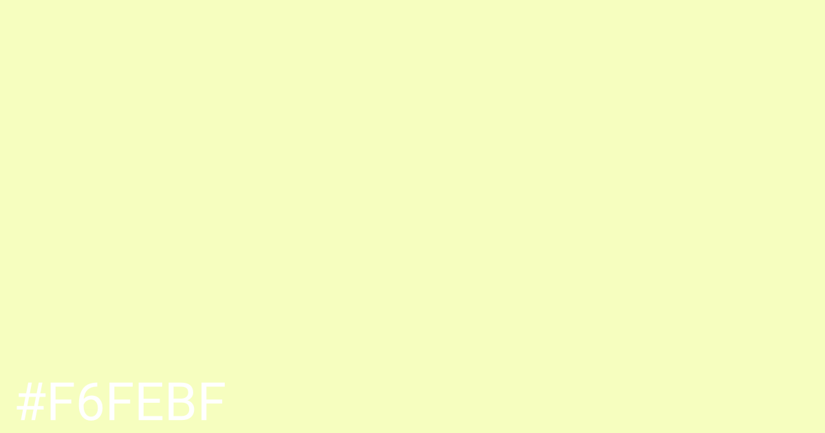 Hex color #f6febf graphic