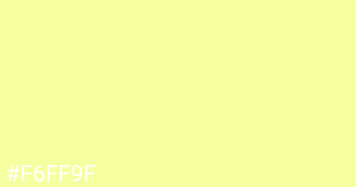 Hex color #f6ff9f graphic