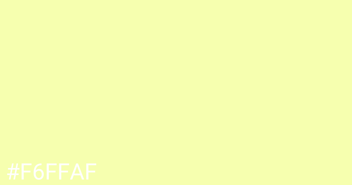 Hex color #f6ffaf graphic