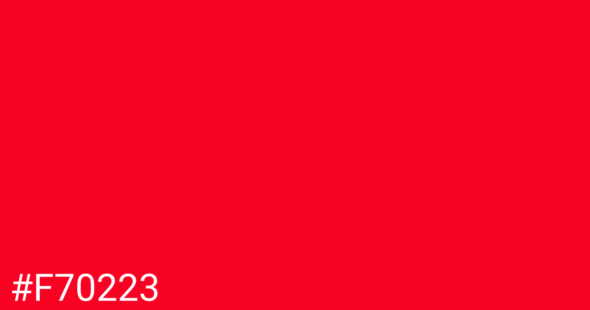 Hex color #f70223 graphic