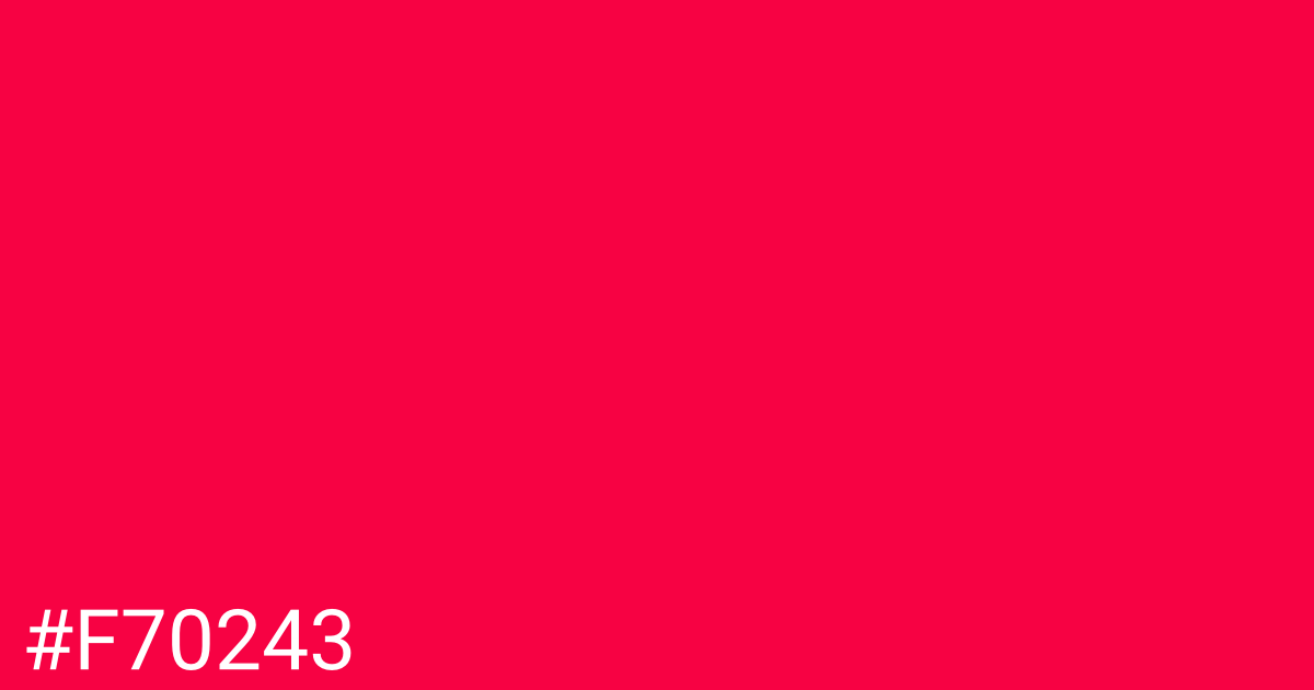 Hex color #f70243 graphic