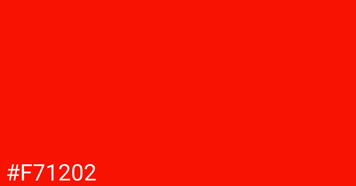 Hex color #f71202 graphic