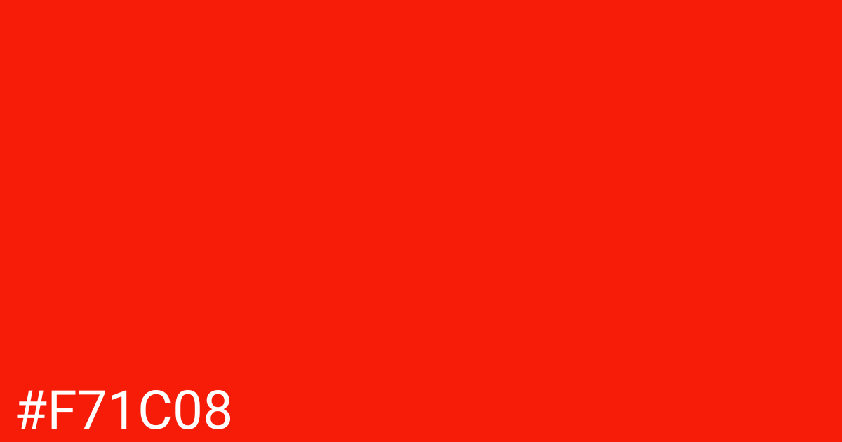 Hex color #f71c08 graphic