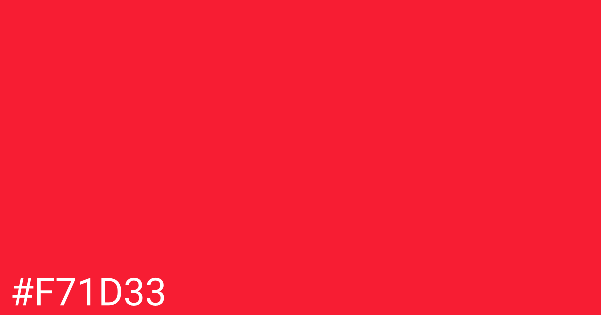 Hex color #f71d33 graphic