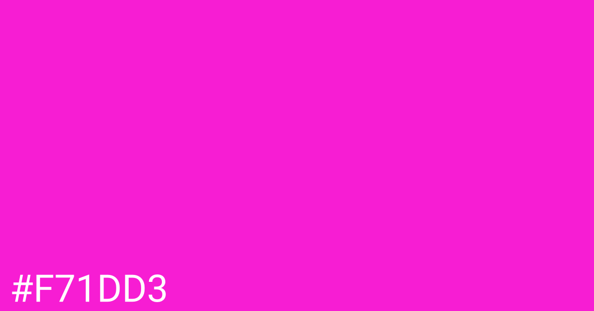 Hex color #f71dd3 graphic