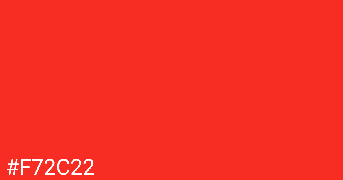 Hex color #f72c22 graphic